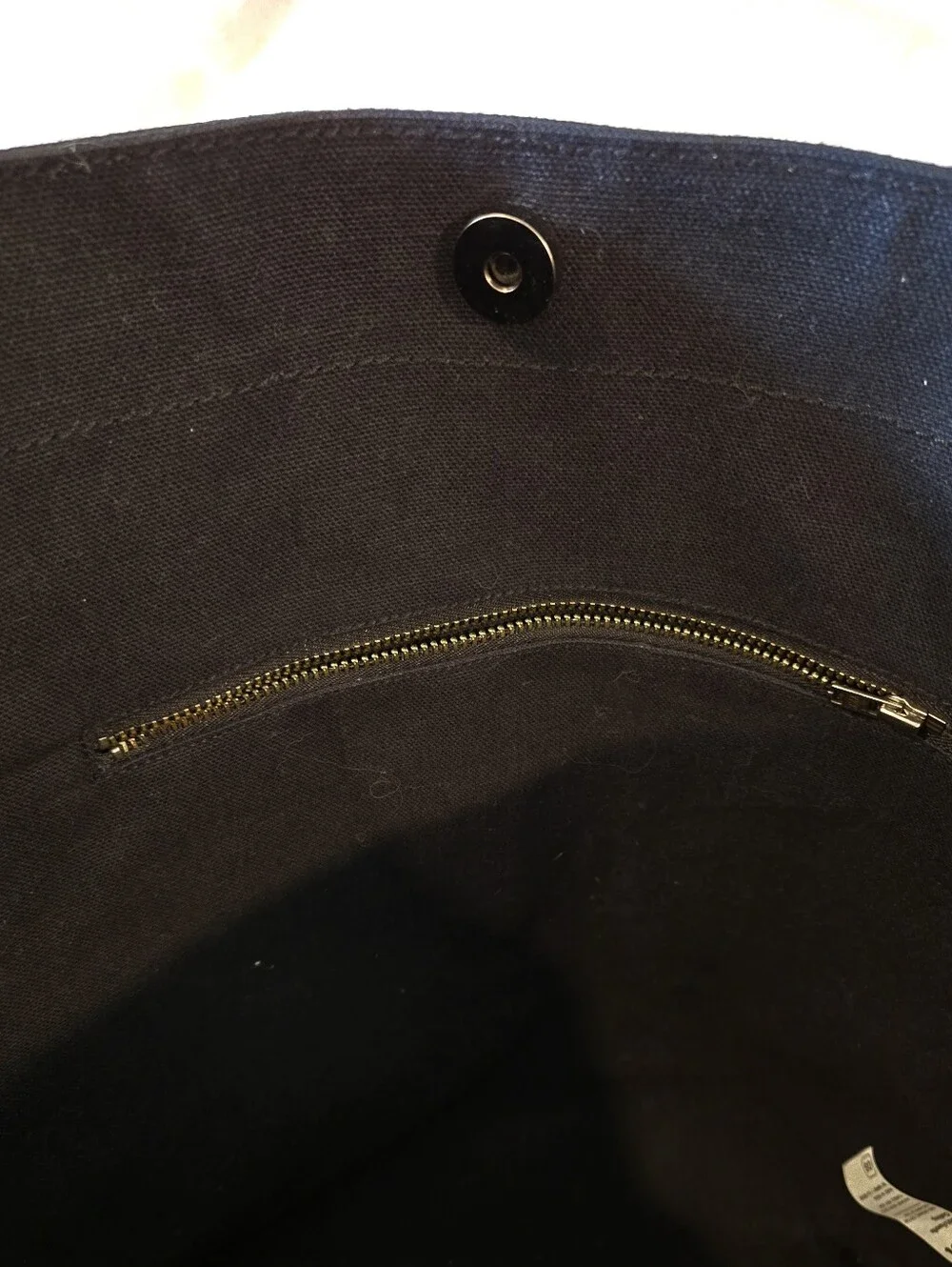 Pact 100% Organic Cotton Black Canvas Beach‎ Bag Everyday Tote Heavyweight